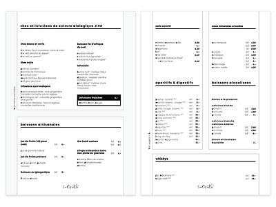 Menu Minimalist B&W