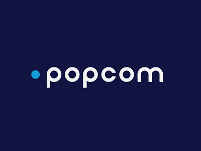 Popcom blue logo logo logodesign logotype minimalist minimalistic logo saas logo
