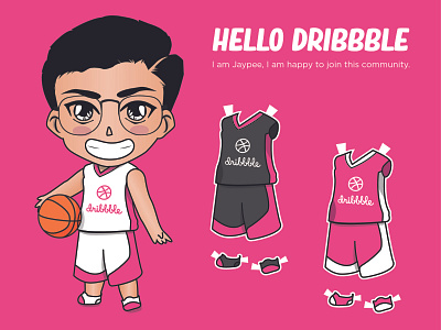 My Dribbble entry as a chibi doll <3