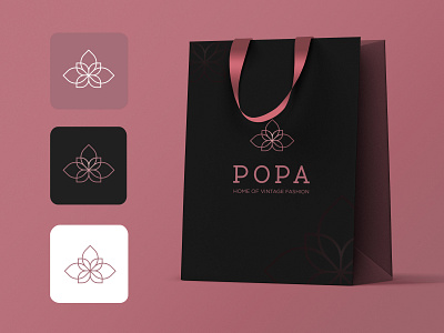Shopping Bag Mock up-Black for POPA branding branding design design mockup shopping bag mockup