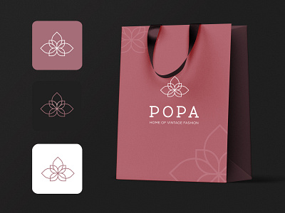 Shopping Bag Mock up-Pink for POPA branding branding design design mockup shopping bag mockup