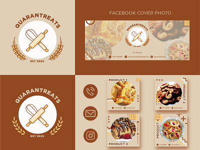 Social Media Assets for Pastry Business branding design mockup pastry shop pastry shop social media design social media asset social media design