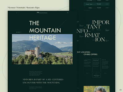 Messner Mountain Museum ― website redesign composition concept concept design green inspiration interaction minimal minimalism museum redesign trend typography ui ux uxui web design website