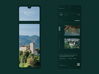 Messner Mountain Museum ― Ticket concept branding composition concept design museum trand typography ui