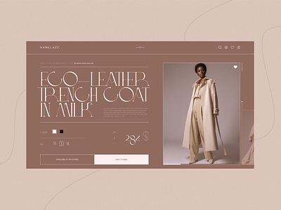 NAMELAZZ ― UI challenge #2 composition ecommerce inspiration minimal shop trend typography ui ux web design