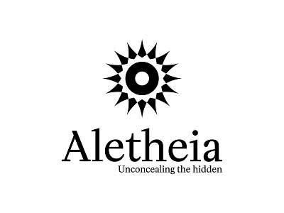 Aletheia logo brand identity branding design graphic design icon logo minimal typography