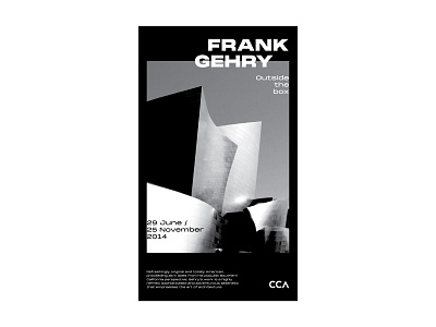 Frank Gehry poster architecture design graphic design minimal poster poster design typography