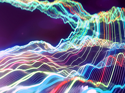 X-Particles experiment 3d art cinema4d colors design lightning music art redshift trails trend2020 waves