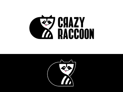 Crazy Raccoon • Logo Design barbecue bbq black brand branding clean concept crazy creative design identity logo logodesign mascot minimal minimalistic raccoon truck white