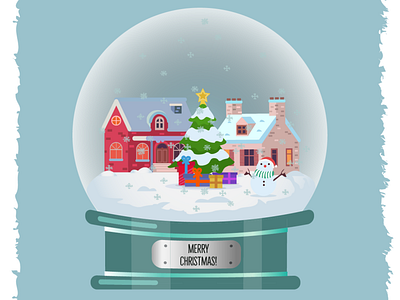 Christmas Globe ball christmas card chritmas globe snowman