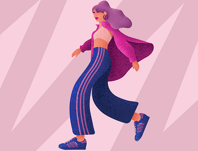 IDK colors dancing girl illustration sport texture