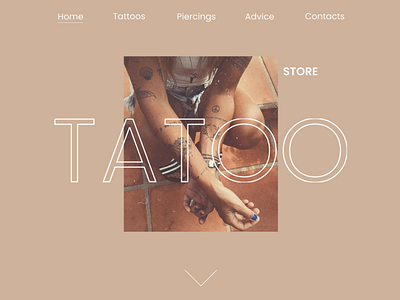 Tatoo store concept design desktop ui web