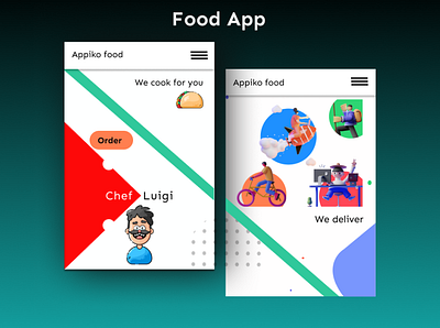 Food app figma ui design ux design web design