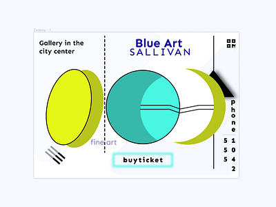Blue art design figma ui design web design