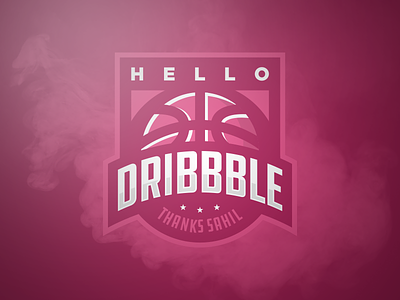 Hello Dribbble debut dribbble hello sports logo