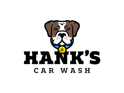 Hank's Car Wash animal bulldog carwash dog dog logo dogwash esport esport logo esports hank mascot sports wash