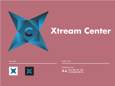 Xtream Center Gradient Modern Logo 01