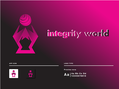 Integrity world Gradient Modern Logo