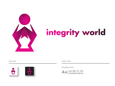 Integrity World Gradient Modern Logo Design