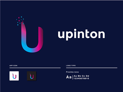 Upinton Gradient Modern Logo