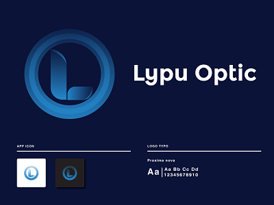 Lypu optic Gradient Modern Logo