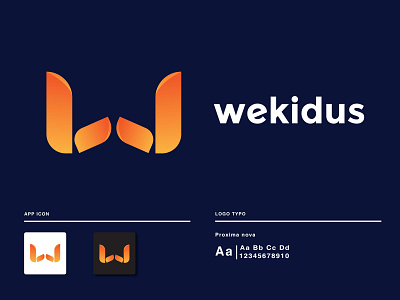 Wekidus Gradient Modern Logo