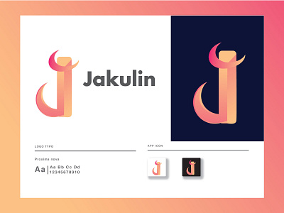 Jakulin Gradient Modern Logo