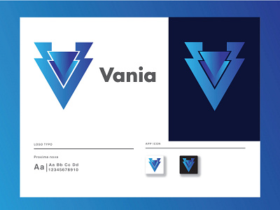 Vania Gradient Modern Logo brand identity gradient design gradient logo logo design logo design branding logo designer logo lover logo mark logofield logoflow logofolio logoforsale logos logotype modern design modern logo v letter v letter logo v logo