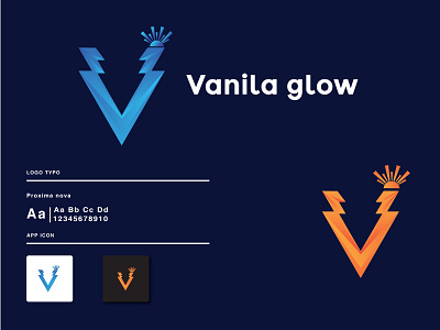 Vanila Glow Gradient Modern Logo