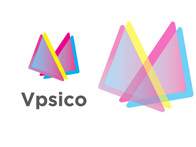 Vpsico gradient letter logo