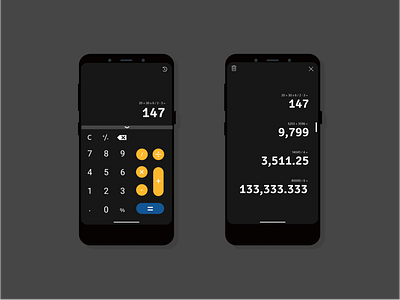 The Calculator Design App for a Phone