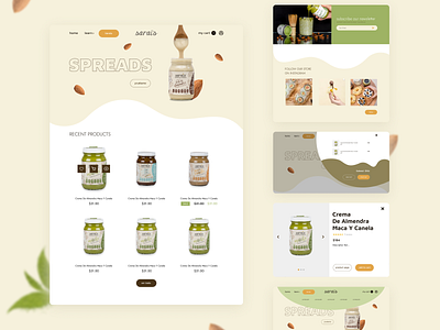 UI/UX Redesign for Sarai's Spreads Shop cart design menu design minimal ui ux web website