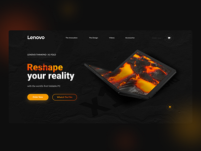 ThinkPad Redesign dark design minimal technology texture typography ui web