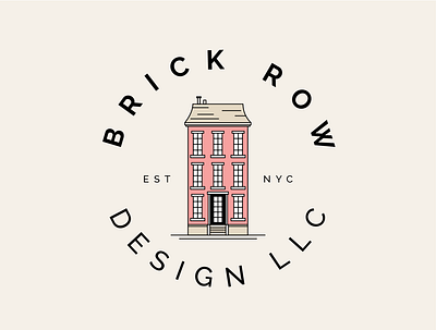 Brick row 1887 Illustration v3 bontorno branding brick row design flat house illustration logo minimal row house typography vector