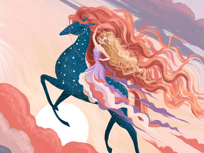 Anna on horseback
