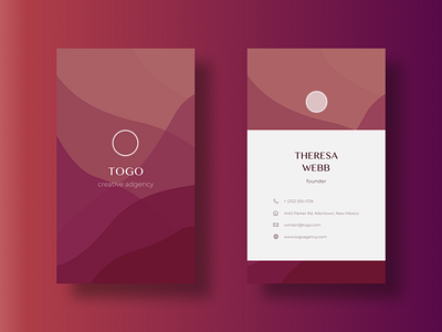 Business card business card design businesscard card color design pink polygraphy typography ui ux webdesign