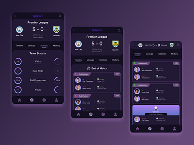 sport score mobile apps android android app android app design app app design darkmode figma madrid mobile score soccer sport sports sports branding uiux