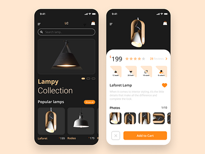 Lamp product mobile app android android app android app design app app design clean lamp marketplace mobileapps product uiux