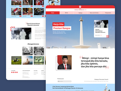 75th independence Day of Indonesia clean figma independence independenceday ui uiux uiux design uiuxdesign web web design webdeisgn webdesig website