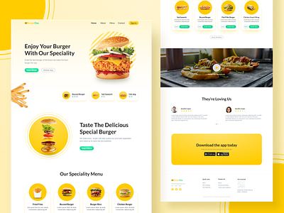 Burger Web Design by Bayu Dewantoro on Dribbble