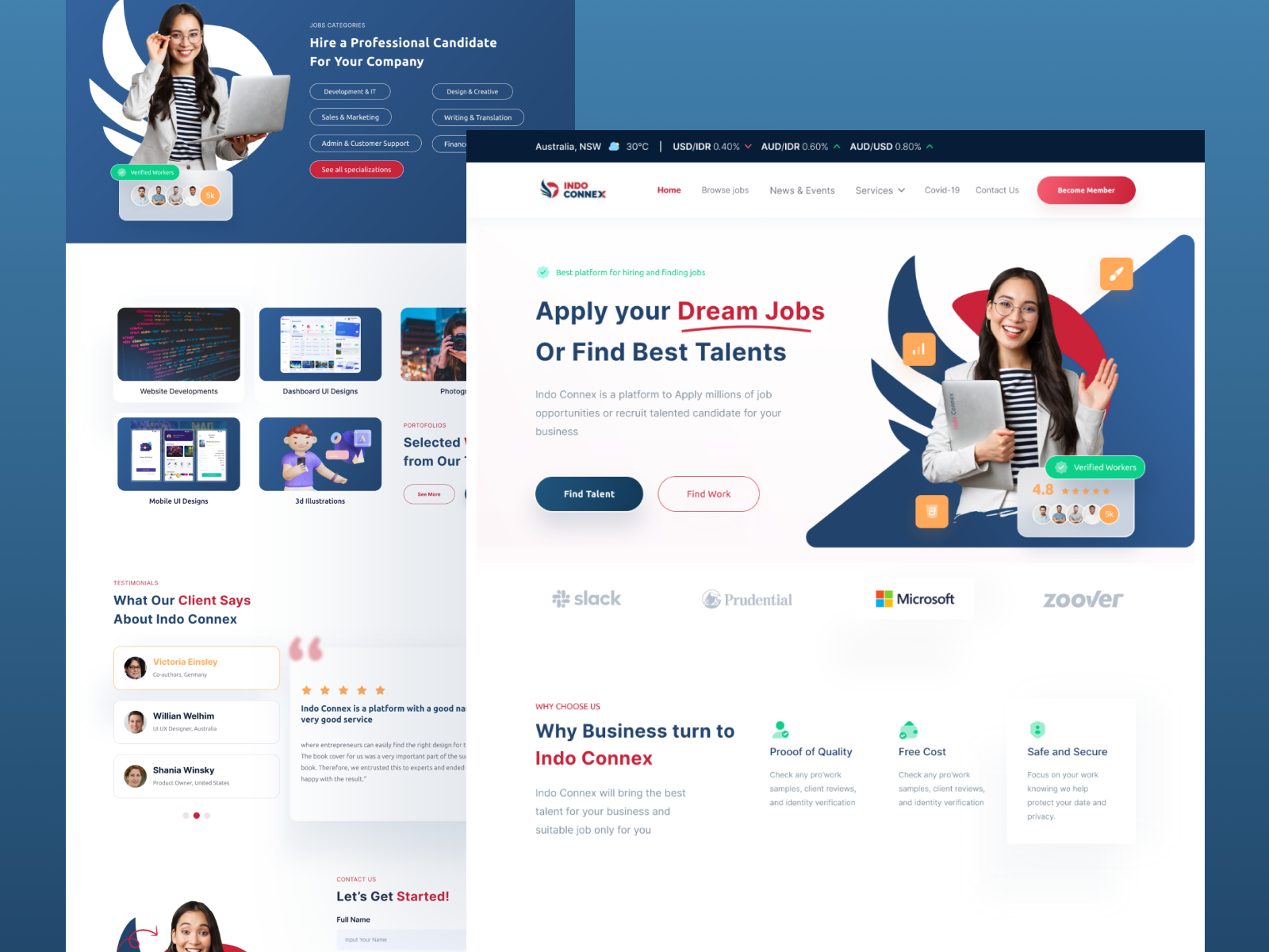 Job Hiring Website by Bayu Dewantoro on Dribbble