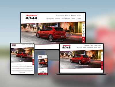 Auto Röhr automotive automotive design contao passau responsive website ui webdesign website