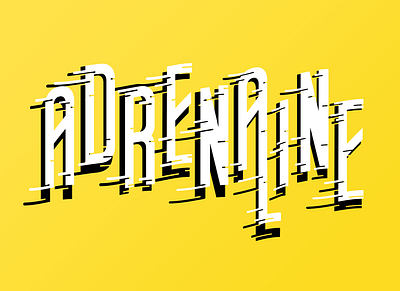 Adrenaline graphic design handlettering typography vector graphics