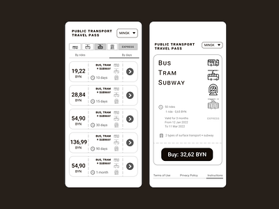 Public transport ticketing app blackandwhite mobile app public transport ticketingapp tickets ui ux