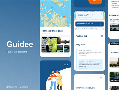 Guidee - tourist trip assistant assistant case study mobile app tourism travel ui ux