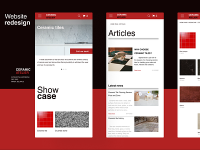 Ceramic atelier mobile website redesign case study ecommerce mobile redesign swiss style ui web design website