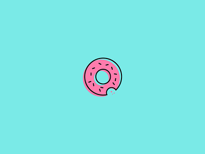 Donut 100 days design donut food icon illustration