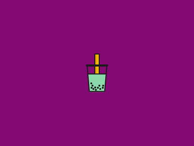 Boba 100 days boba design food icon illustration