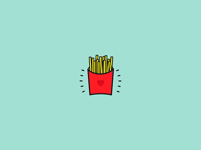 French Fries 100 days 100 food design food french fries fries icon illustration potatoes