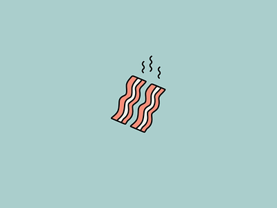"Bacon" 100 days bacon design food icon illustration